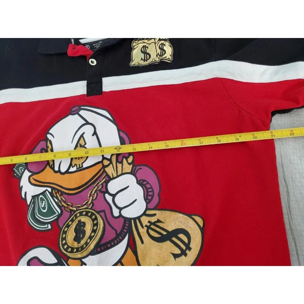 Switch Remarkable Donald Duck with Money sign shortsleeves Polo Sz XL(snuggy)/LG - Picture 9 of 13